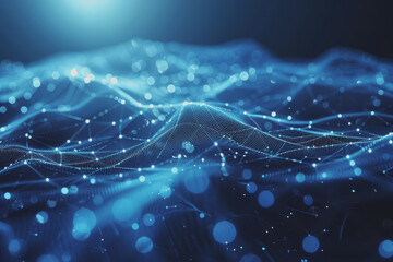 High-tech loading animation with digital network patterns and ample copy space.