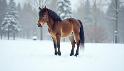  Elegance in the snowy forest