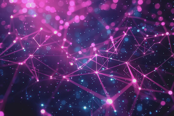Fototapeta premium High-tech loading animation with digital network patterns and ample copy space.