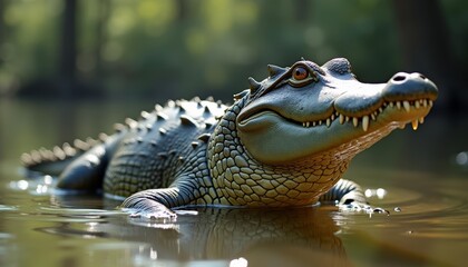 Obraz premium Majestic Alligator in its Natural Habitat