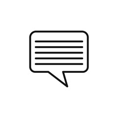 Comment icon Isolated flat vector in outline