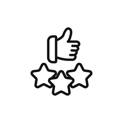 Customer product rating icon Isolated flat vector in outline