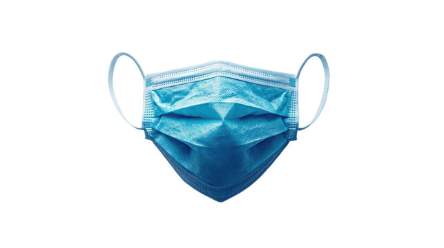 Protective blue mask against airborne particles for health safety during global pandemic