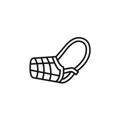 Dog muzzle icon Isolated flat vector in outline