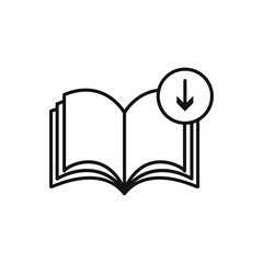 E book download icon Flat art illustration in outline