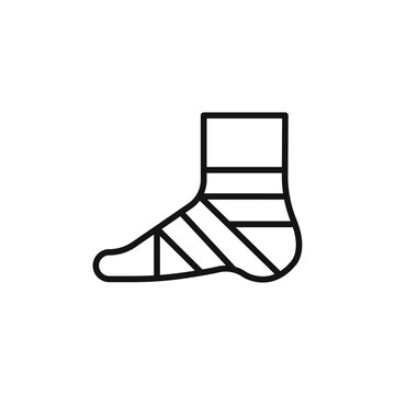 recommend clip art: Elastic bandage icon Isolated flat vector in outline