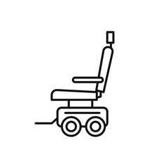 Electric wheelchair scooter icon Isolated flat vector in outline
