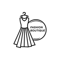 Fashion boutique icon Isolated flat vector in outline
