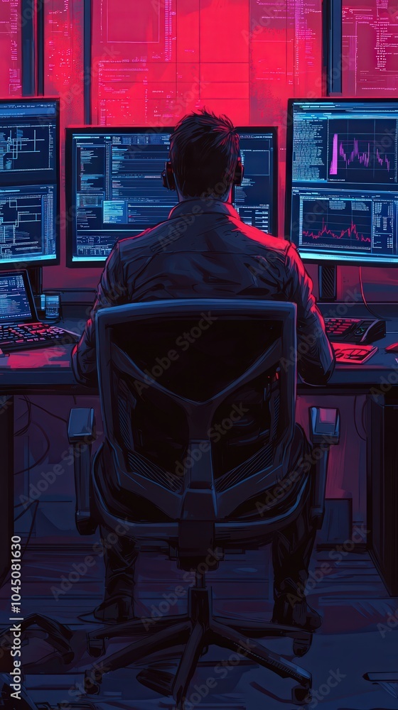 Poster exploring the digital frontier a programmer's journey through cybersecurity and technology challenge