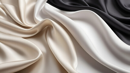 Obraz premium White and Black Fabric Wallpapers