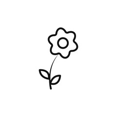 Flower icon Isolated flat vector in outline