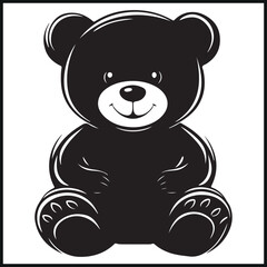 Fototapeta premium Teddy Bear Silhouette
