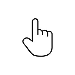 Obraz premium Hand icon Isolated flat vector in outline