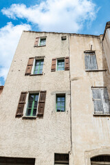 Old house in Narbonne or Narbona, Occitanie, France