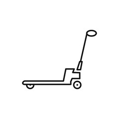 Hand pallet jack icon Isolated flat vector in outline