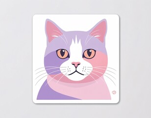 Cute cartoon kitten vector illustration, perfect for pet lover card or design