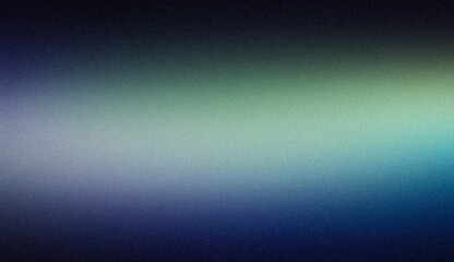 Dark color spot grainy backdrop design. Abstract blue white green black color spots on dark noisy glowing gradient. Color wave shaped. cover, header, banner, poster