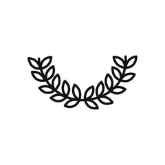 Laurel wreath icon Isolated flat vector in outline