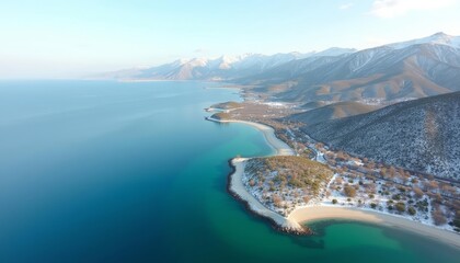 Obraz premium Majestic mountain lake serene and untouched