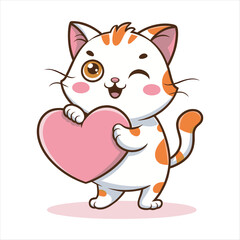 Whiskers of Joy Captivating Cute Cat Portrait