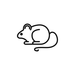 mouse animal icon Isolated flat vector in outline