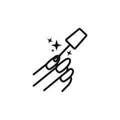 Nail care icon Isolated flat vector in outline