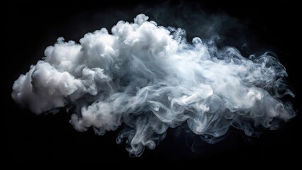 Smoke rising in dark close-up style