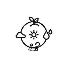 Natural resources icon Isolated flat vector in outline