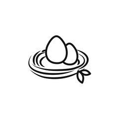 Nest icon Isolated flat vector in outline