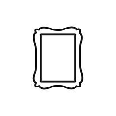 Photo frame icon Isolated flat vector in outline