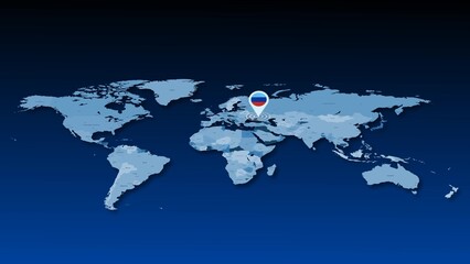 Obraz premium Luhansk People's Republic location tracking on earth map