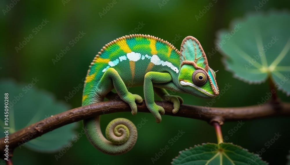 Canvas Prints  Vivid Chameleon in its Natural Habitat