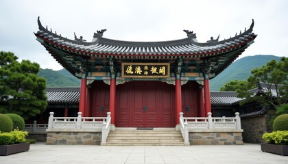  Elegant Chinese temple entrance serene and inviting