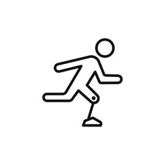 Prosthetic leg icon Isolated flat vector in outline