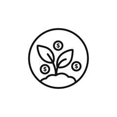 Obraz premium Seed money icon Isolated flat vector in outline
