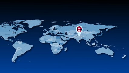 Nepal location tracking earth map