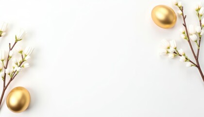  Elegant gold accents with delicate white blossoms