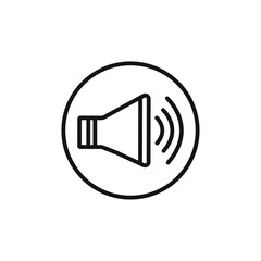 Speaker icon Isolated flat vector in outline