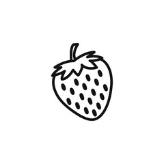 strawberry icon Isolated flat vector in outline
