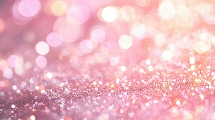 A stunning display of glittering pink bokeh fills the space with a vibrant and enchanting ambiance, ideal for any festive occasion