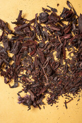 Obraz premium top view herb ZiCao or Arnebiae Radix or Redroot Gromwell at vertical