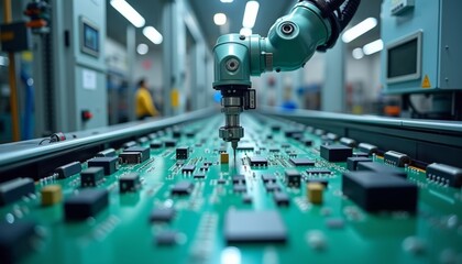  Robotic precision in electronics manufacturing