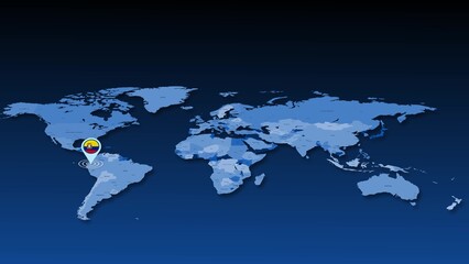 Ecuador flag icon GPS location tracking on earth map