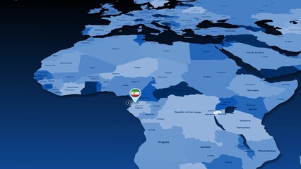 Equatorial-guinea flag icon GPS location tracking earth map