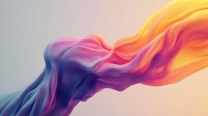 Obraz premium Flowing abstract shapes in a vibrant minimalist composition for HD backgrounds