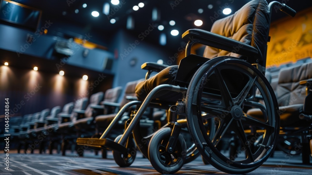 Poster the theatre is wheelchair accessible with designated seating in the front row for those with mobilit