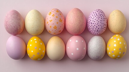 Creative pastel Easter egg designs