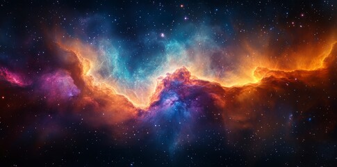 Amazing View Photos of Colorful Space Nebulae Generated AI