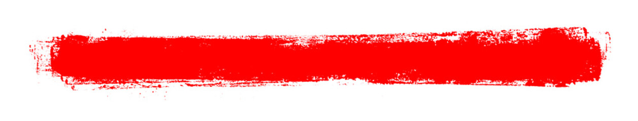 Pinselstrich in rot als Farbstreifen