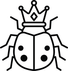 A bug with a crown on its head